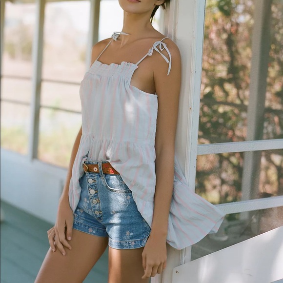 Anthropologie Maeve striped gauzy tunic tank top - Picture 4 of 4